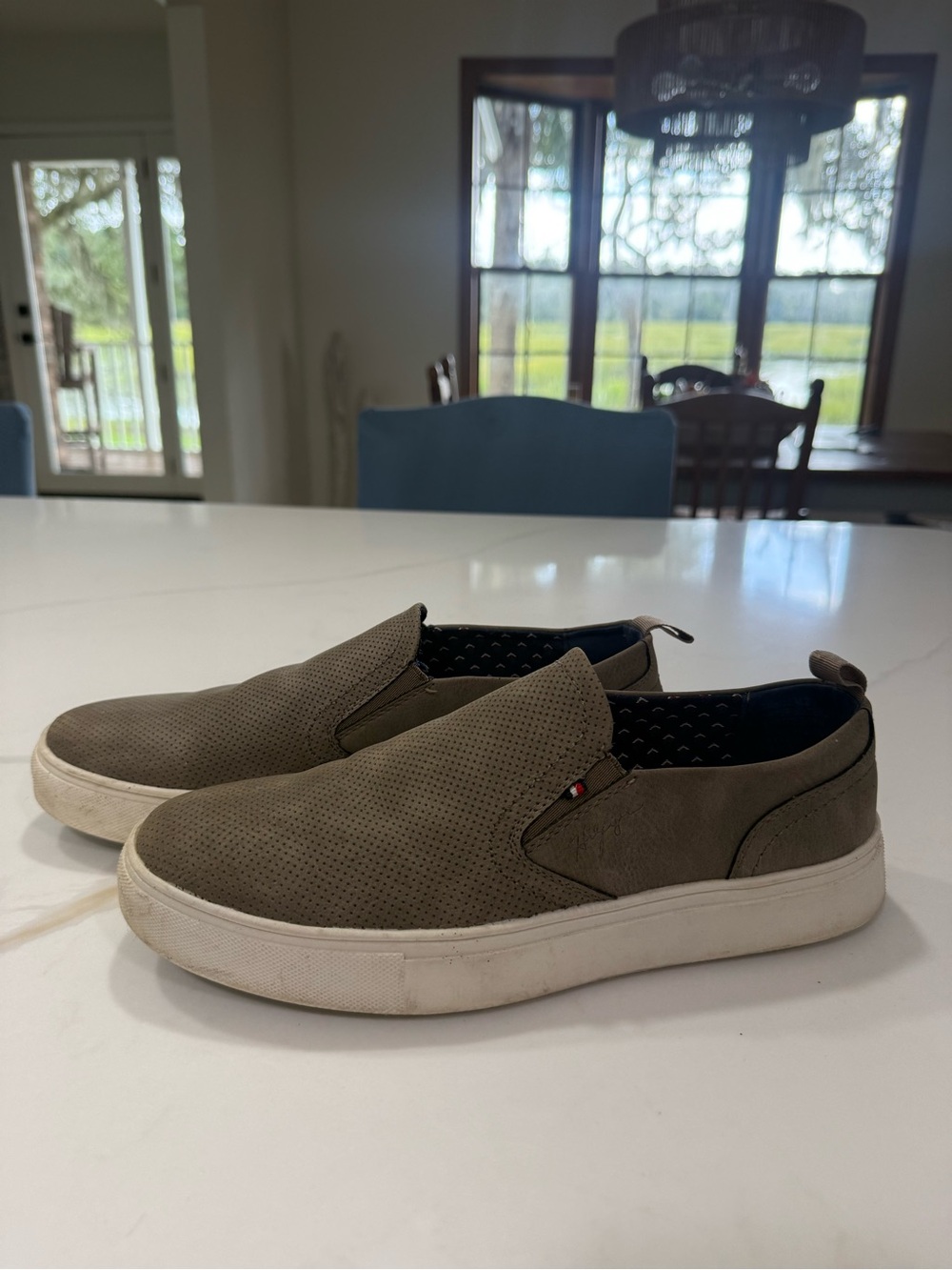 Tommy Hilfiger Men's Slip-On Loafers in Olive